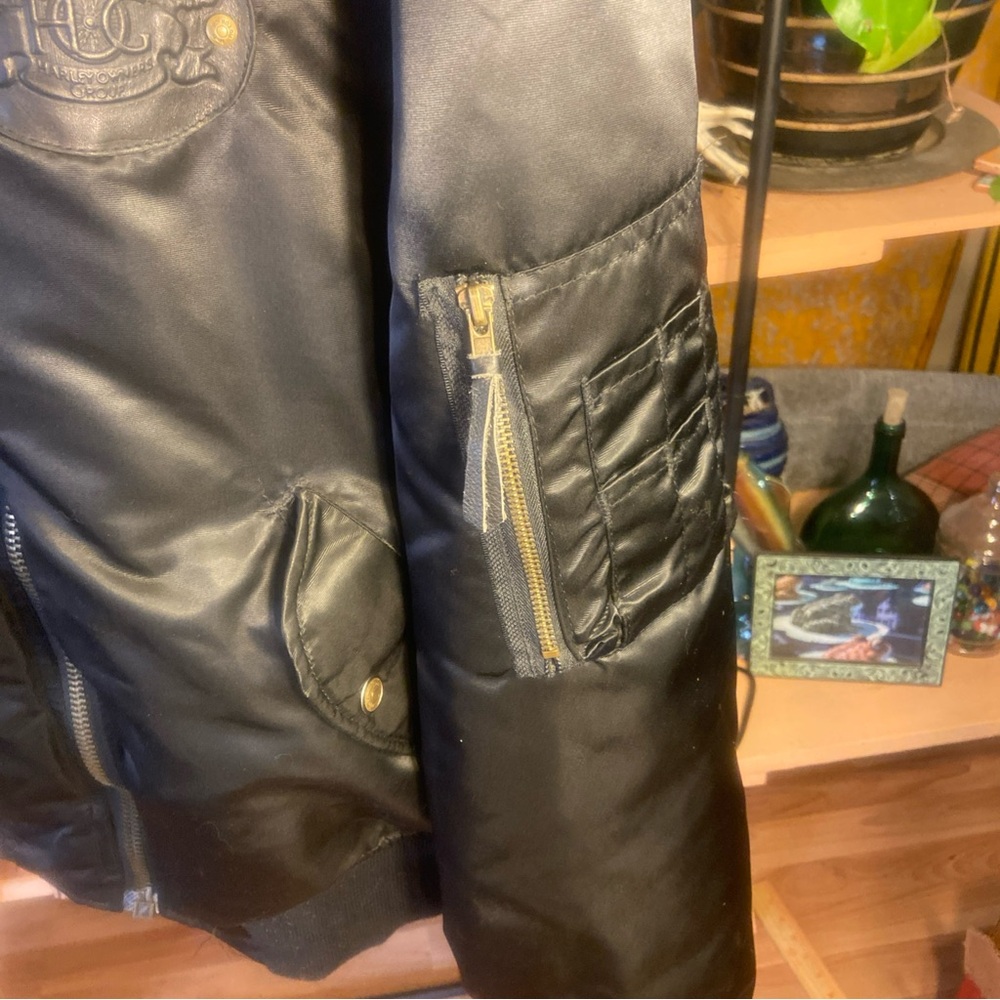 Harley-Davidson Black and Red Bomber Jacket - Picture 4 of 8